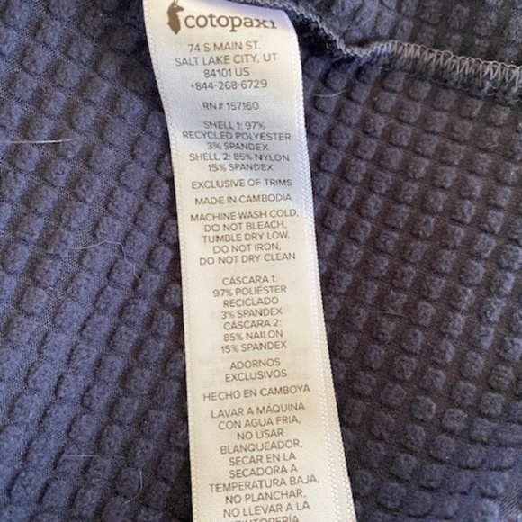 Cotopaxi Otero sz M full-zip fleece jacket 'Graphite' dark blue - Picture 7 of 15